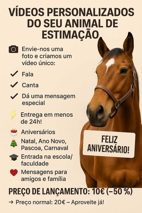 Criação de Vídeos Personalizados com o Seu Animal de Estimação
