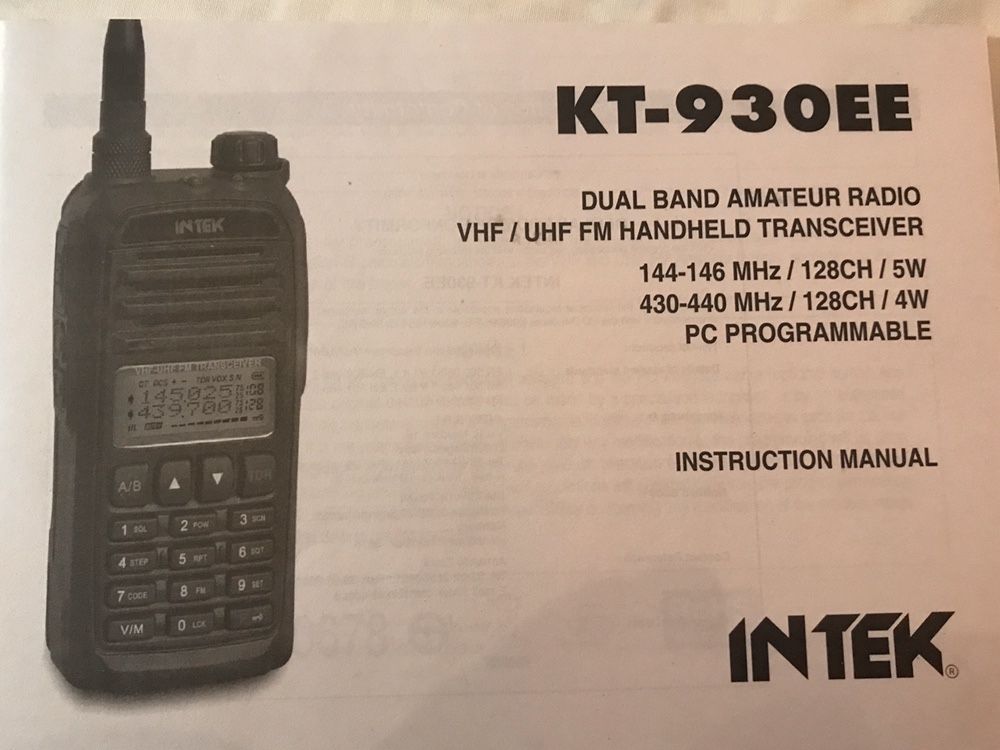 Intek KT-930EE Amateur Radio 144-430 mhz
