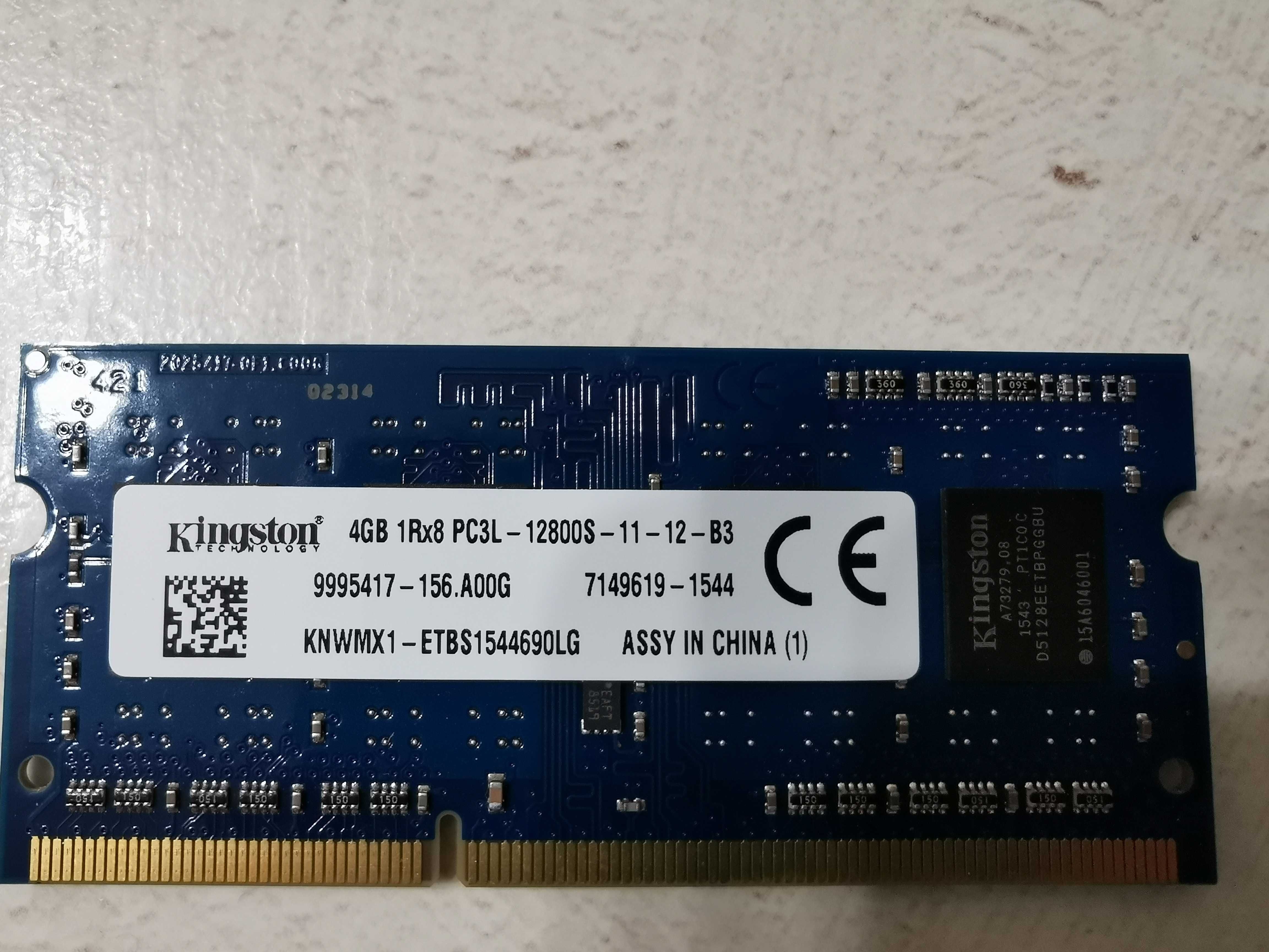 Пам'ять для ноутбуків Kingston 4 GB SO-DIMM DDR3L 1600 MHz