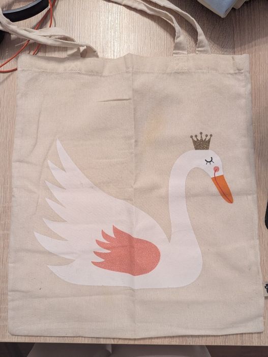 Torba shopper z łabędziem