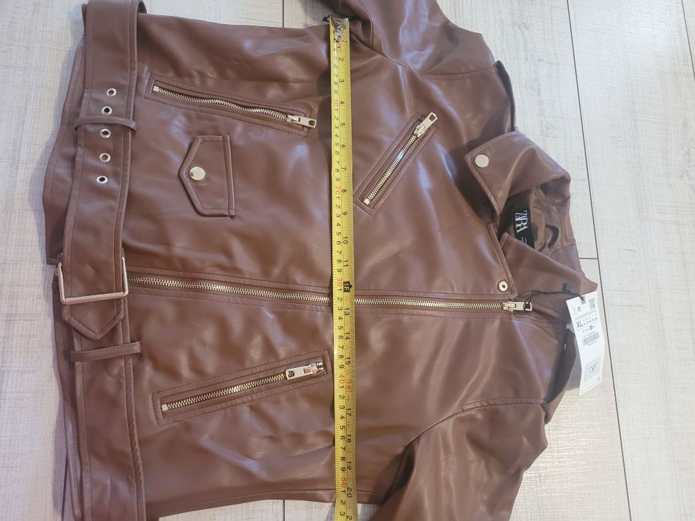 NEW Zara XL курточка из эко-кожи