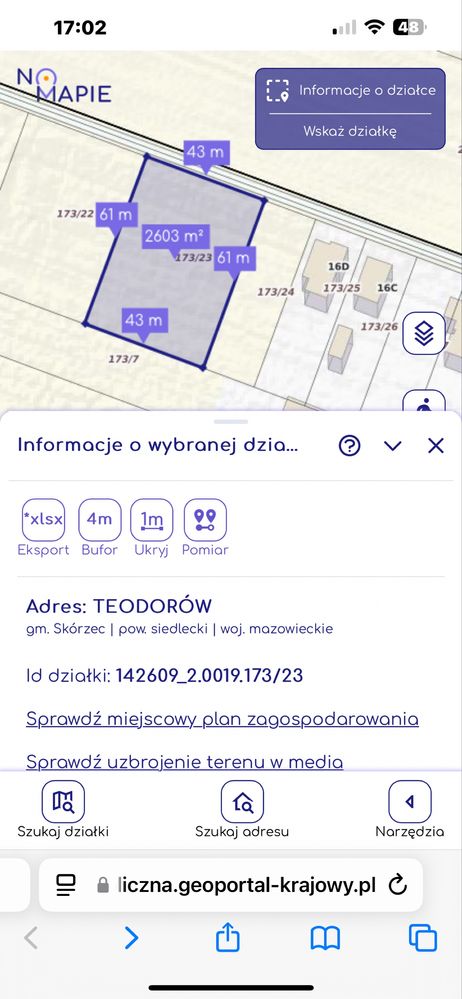 Działka budowlana Teodorów