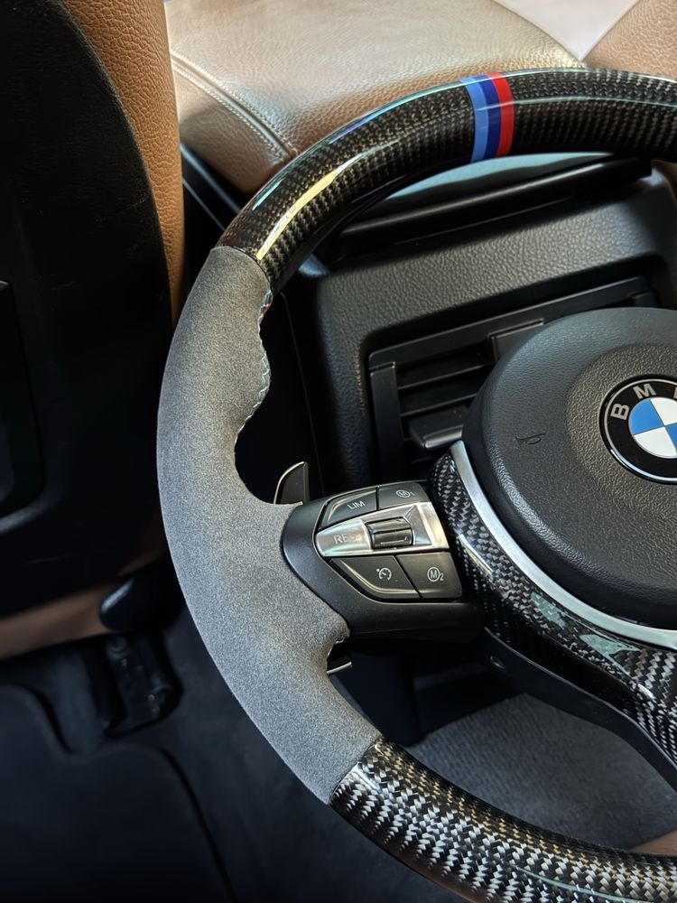 М Руль Алькантара + Карбон для BMW F30 F20 F15 F25 F22 F31 F32 F34 F36