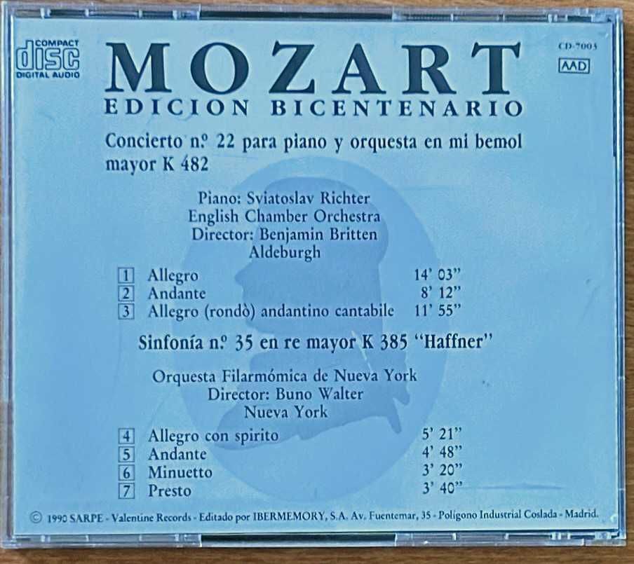 Mozart - Bicentenary edition - Concert N.22-K482-Symphony N.35-K385-CD
