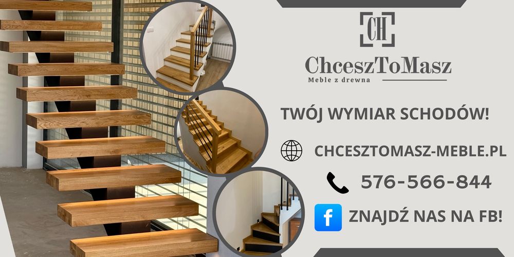 Schody drewniane na zamowienie z montazem i bez balustrady stopnie pod