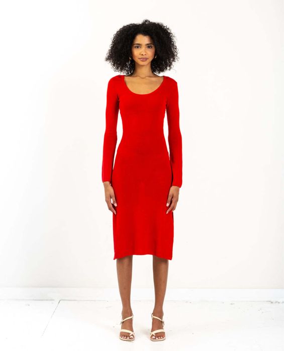 Baum Und Pferdgarten червона тепла сукня платье міді Max Mara Massimo