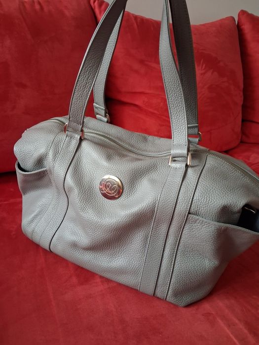 Torba skórzana MyLily Ida Gray do wózka + akcesoria