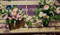 Sprzedam kompozycje kwiatową na cmentarz- stroik plus wkład do wazonu