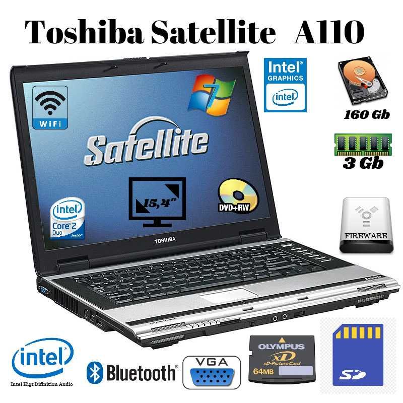 Ноутбук Toshiba Satellite A110/HDD160Gb/RAM3Gb