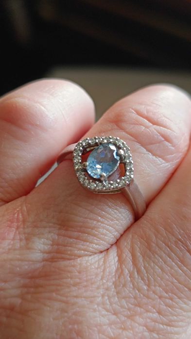 Срібні комплекти з сапфіровим цирконом, царитом, блакитним іолітом