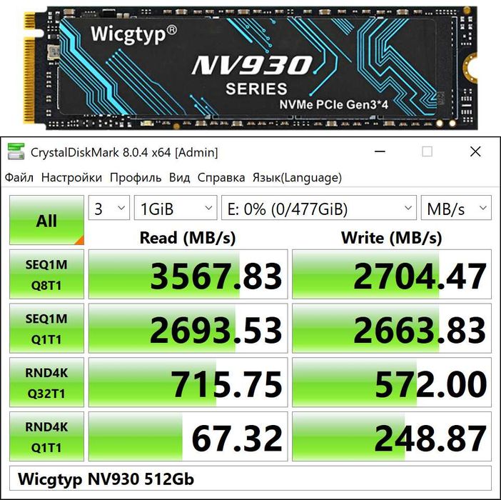 SSD M2 NVME Cusu Fanxiang Netac Crucial 512Gb 1Tb 2Tb (Нові)