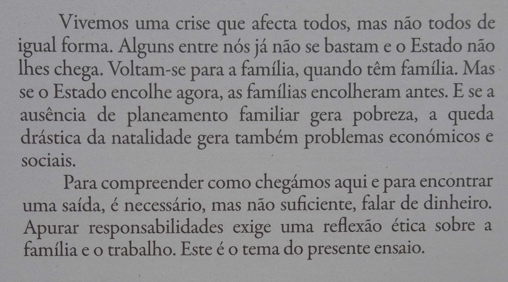 A Crise A Família e A Crise da Família de Mónica Leal da Silva