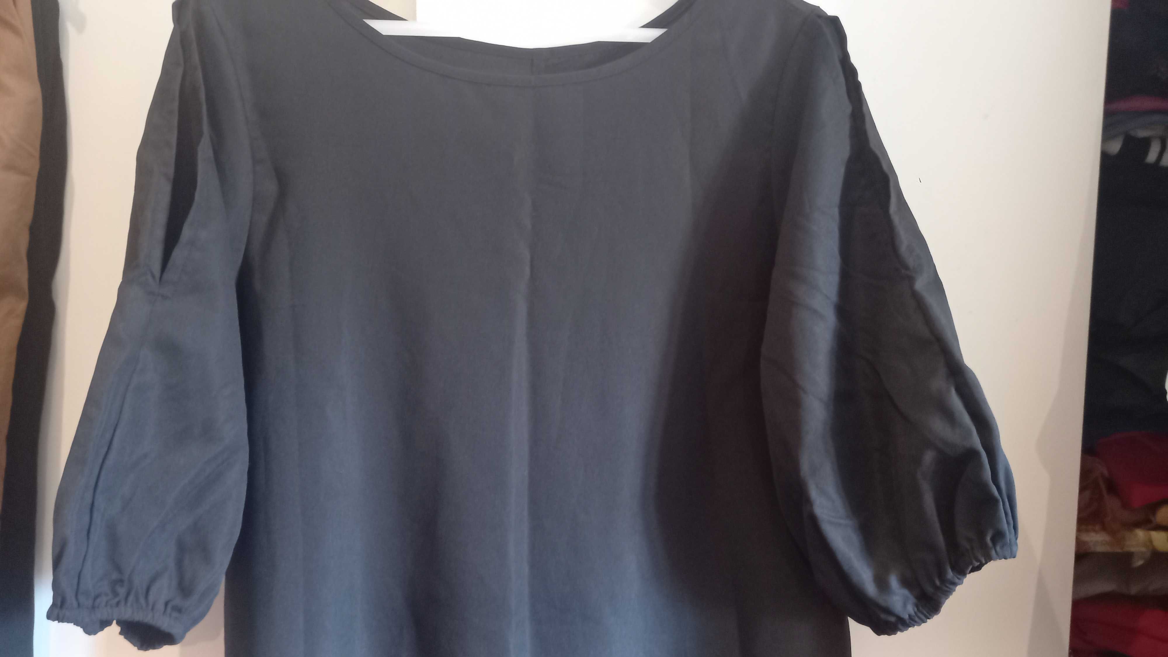 Vestido preto, simples e fresco, comprido - M - Shein