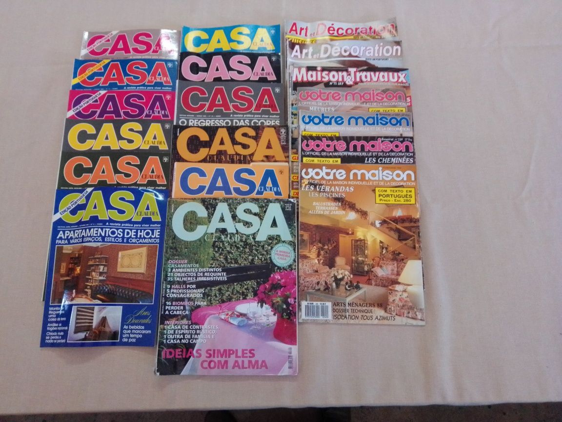 Revistas antigas. Casa Claudia. Votre maison. Maison e Travaux...