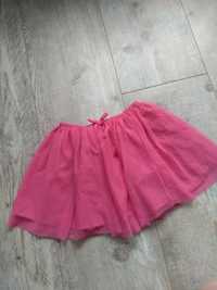 Lekka letnia różowa spódniczka tiulowa na gumce H&M r 122