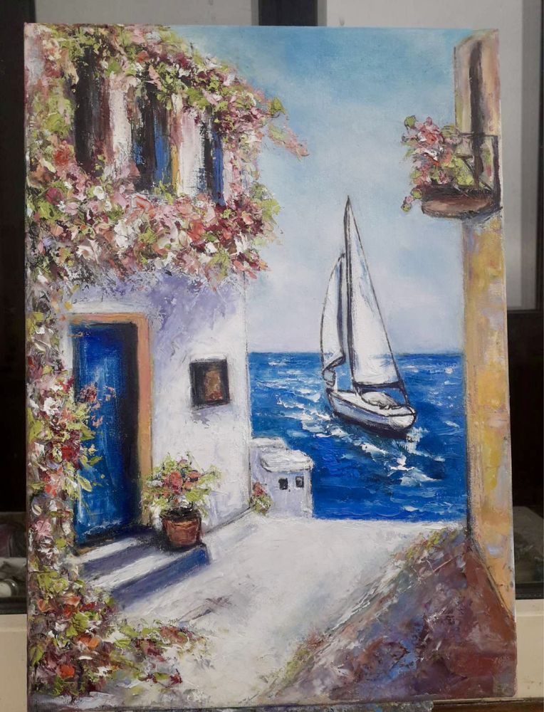 Картина на холсте «Лето в Испании» живопись, масляные краски, холст.