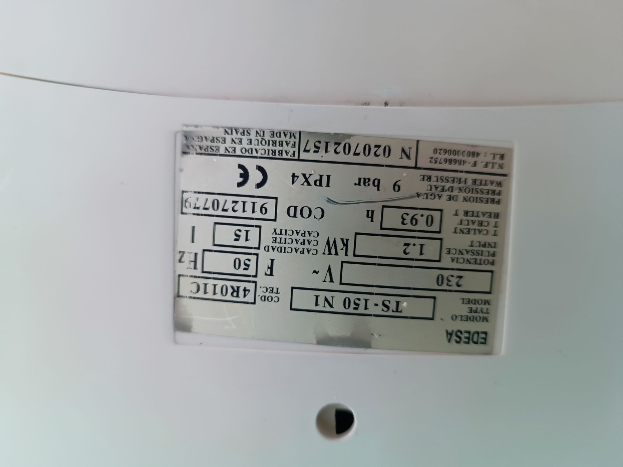 Termoacumulador 15L (para REPARAÇÃO)