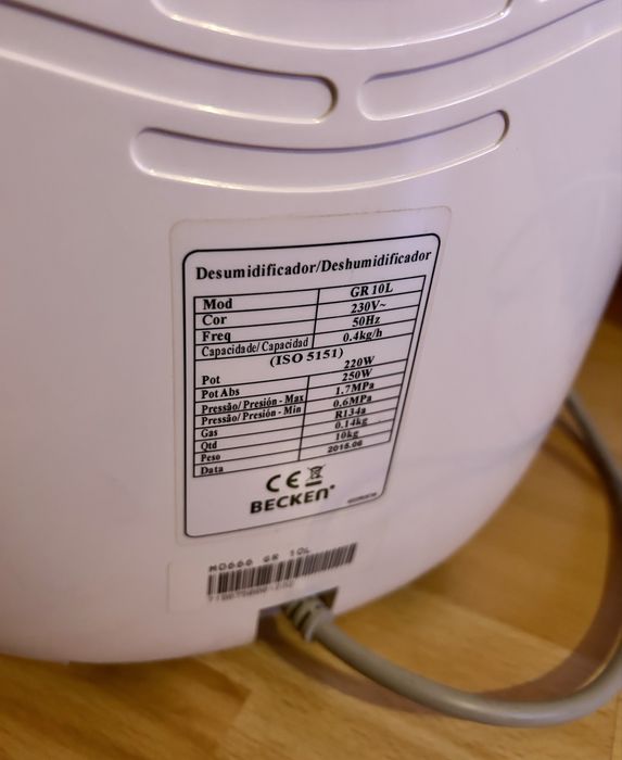 Desumidificador Becken GR 10L