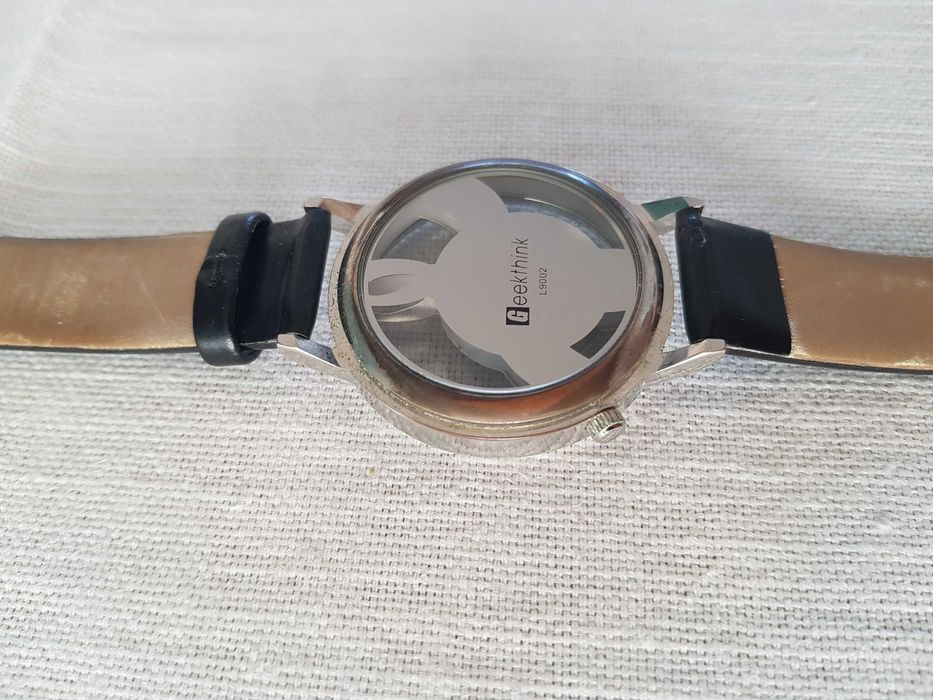 Zegarek nareczny przezroczysty klucz wiolinowy gadzet muzyczny meloman