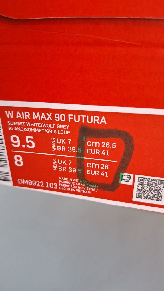 Sneakersy nowe sportowe Nike Air Max 90 Futura rozmiar 41