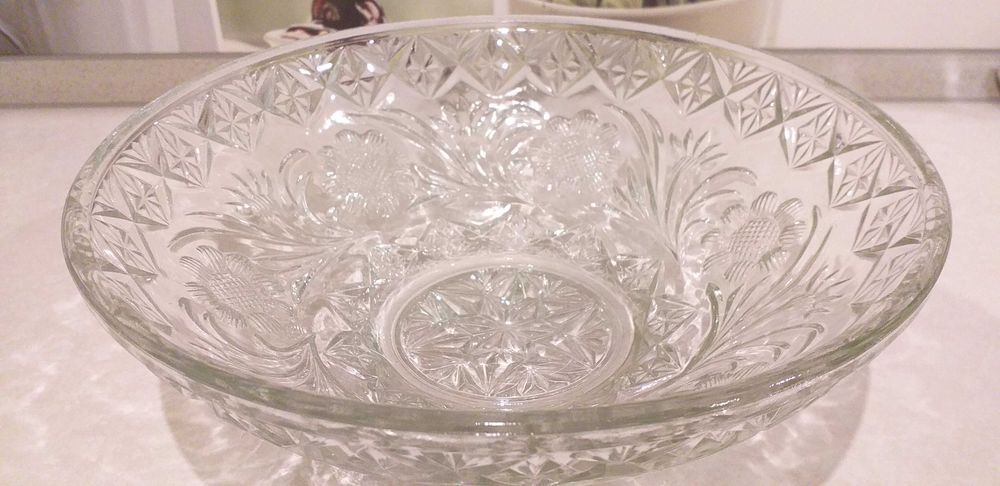 Półmisek PRL  ze szkła kryształowego.