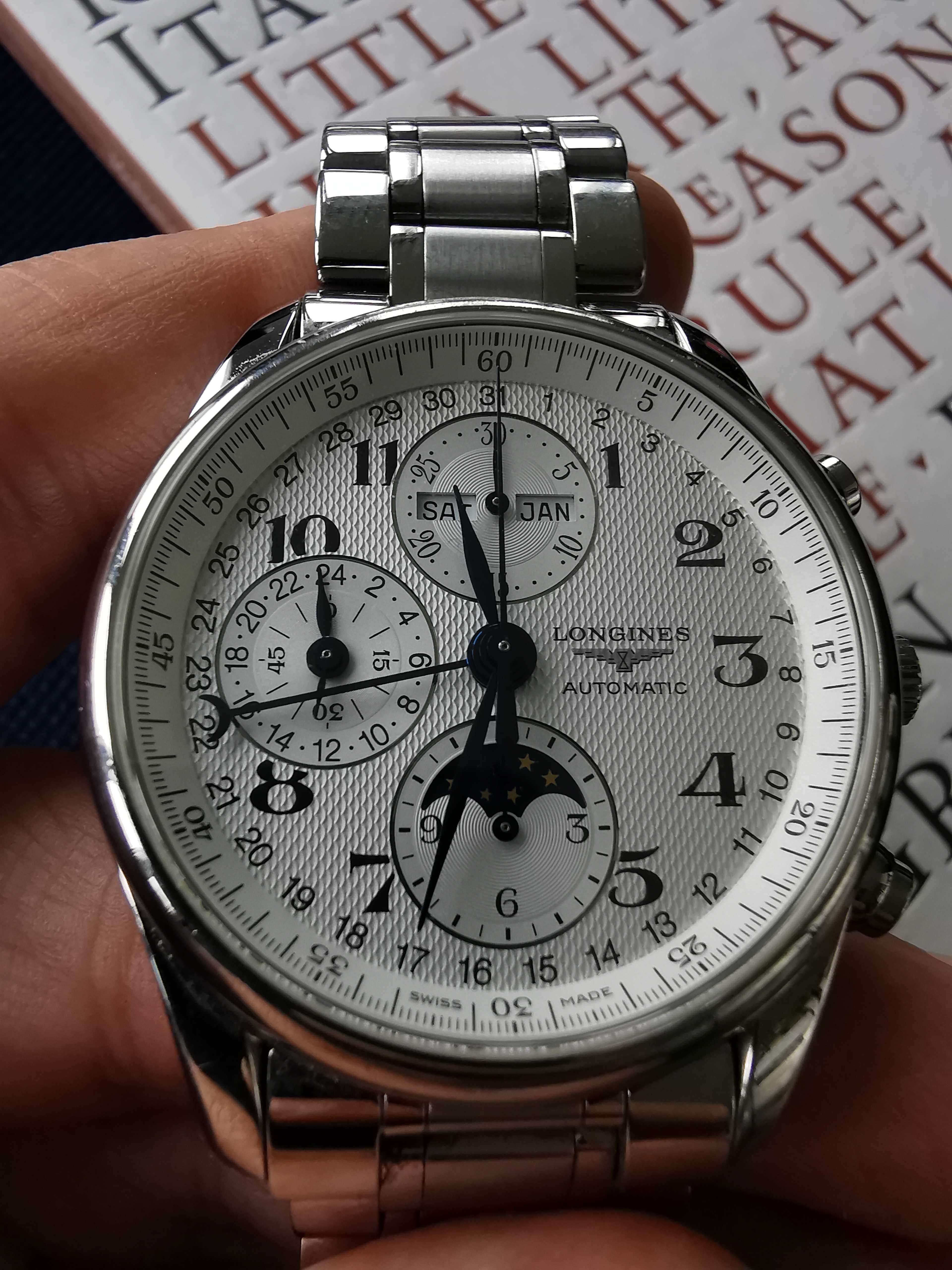 Relógio Longines Master Collection (Cronógrafo, Fases da Lua)