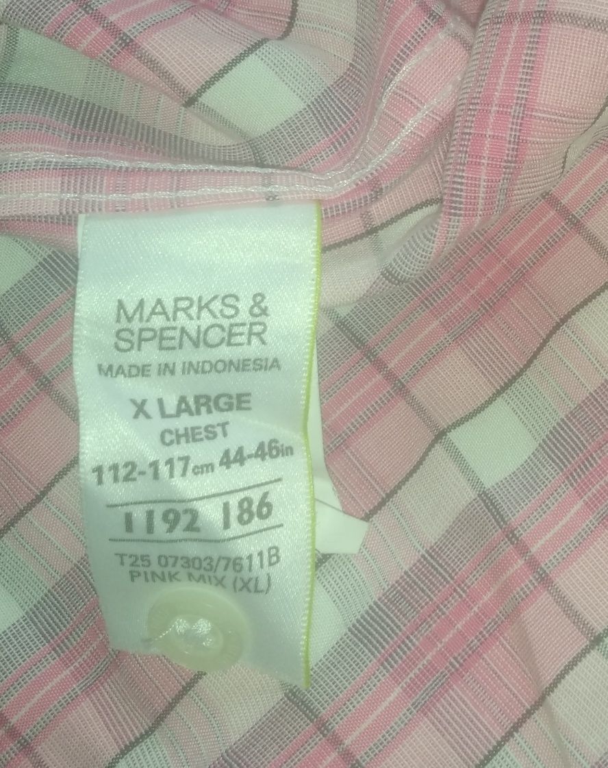 Рубашка Marks & Spencer оригинал, летняя мужская рубашка, светлая