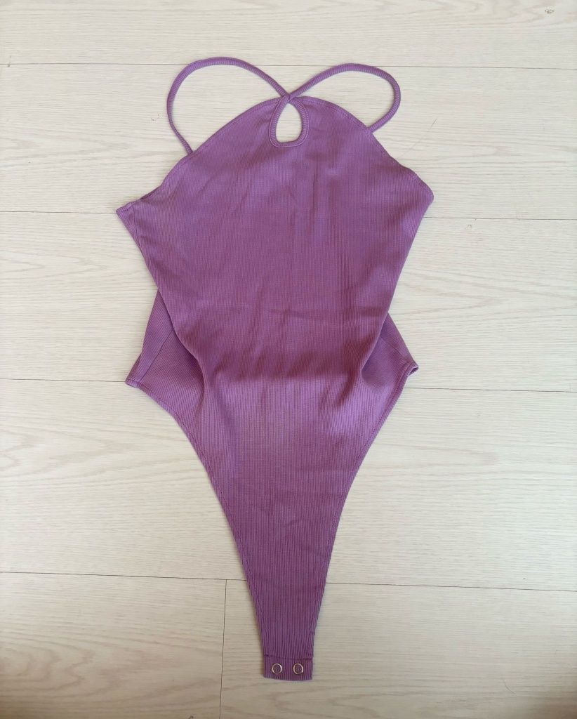 Body roxo de alças