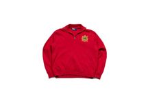 Sweter Ralph Lauren z herbem halfzip L boxy