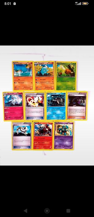 10 cartas Pokémon