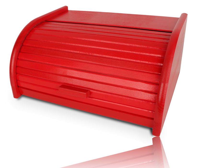 Chlebak Drewniany Czerwony - Klasyczny Chlebak w Odcieniu Czerwieni