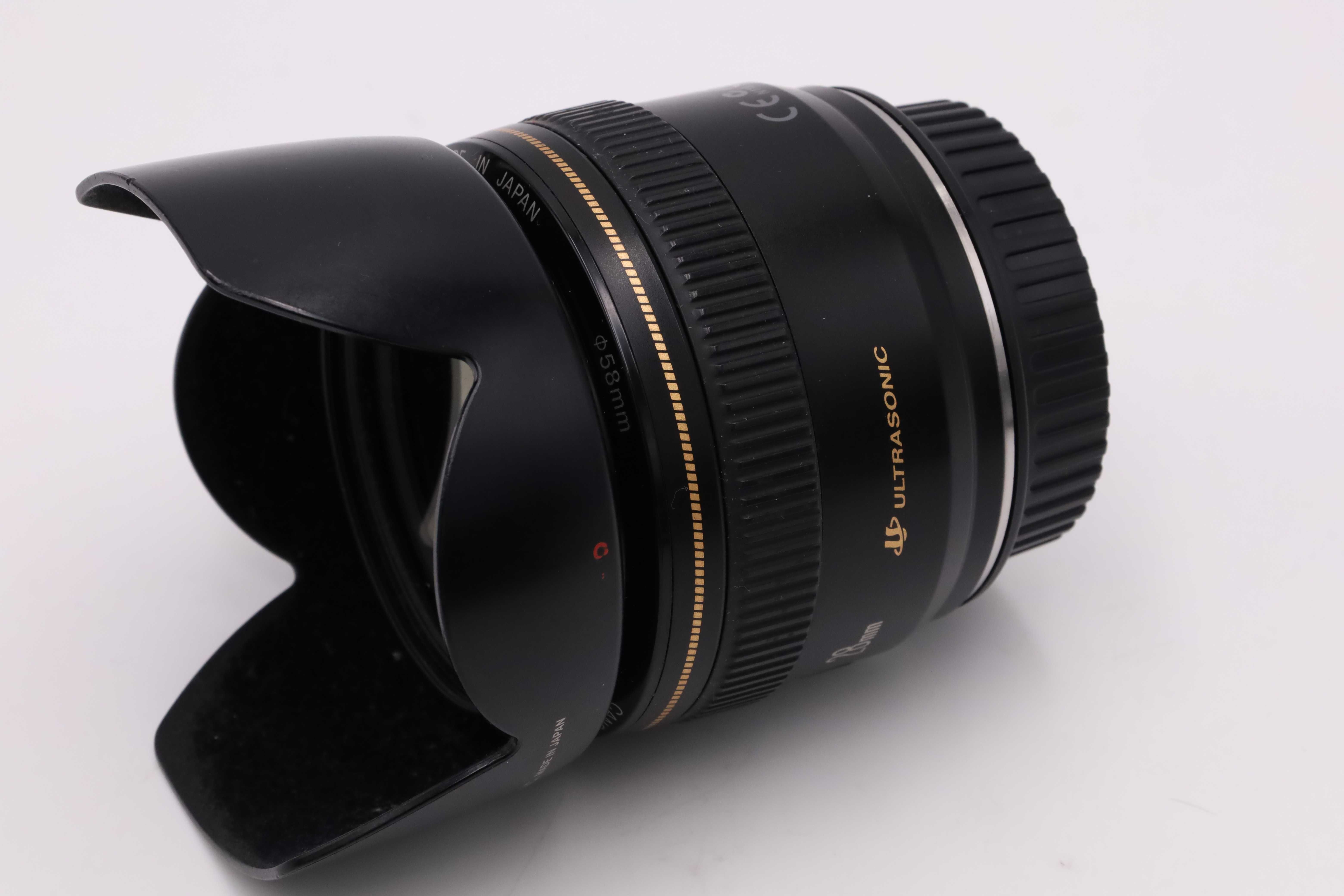 Canon EF 28 mm F 1,8 USM zadbany obiektyw + osłona, HOYA UV jak 35