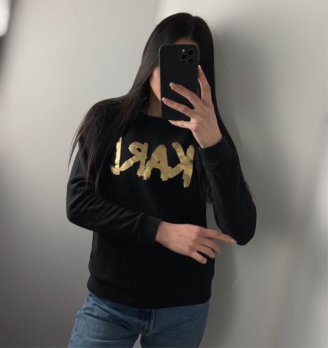 Світшот karl lagerfeld чорний оригінал кофта кард лагер толстовка