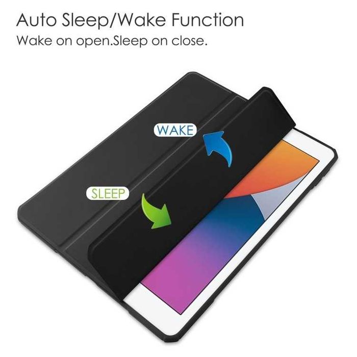 Чохол-книжка Transparent Acrylic для iPad 10.2 - чорний прозорий