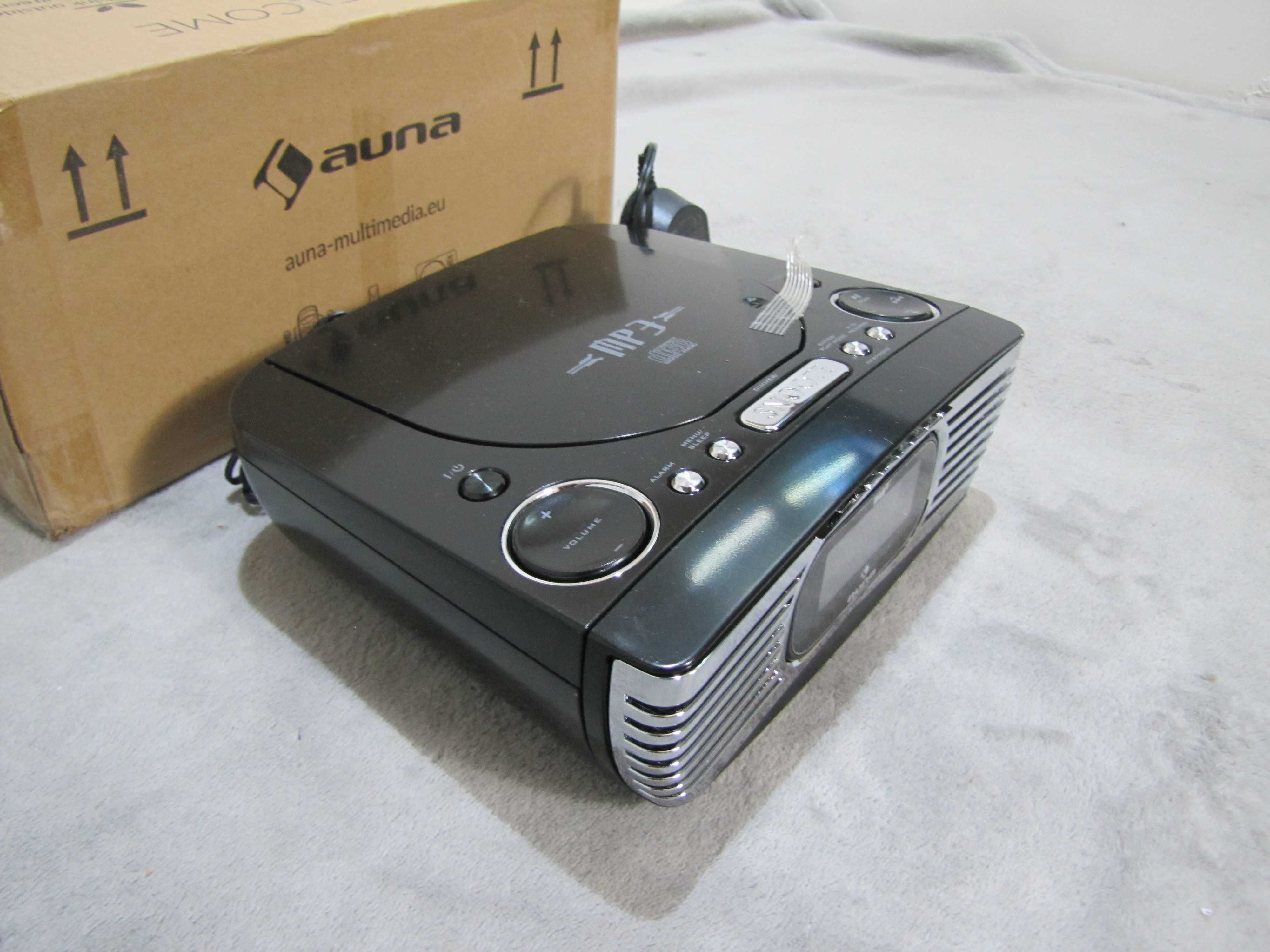 Radiobudzik radio CD odtwarzacz DAB+/FM retro Auna czarny
