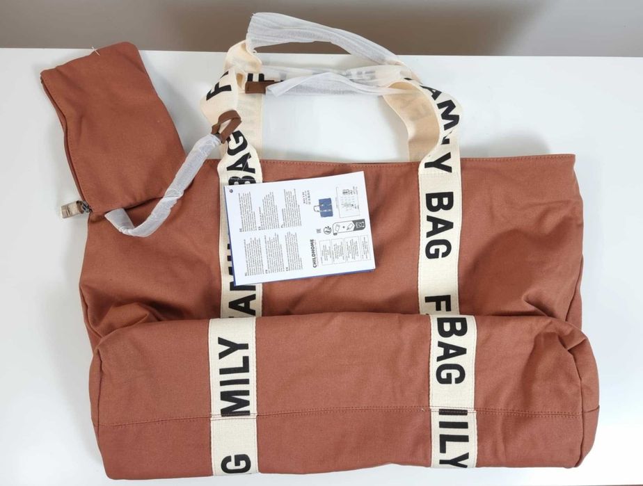 NOWA Duża torba Childhome Family Bag Signature Terracotta