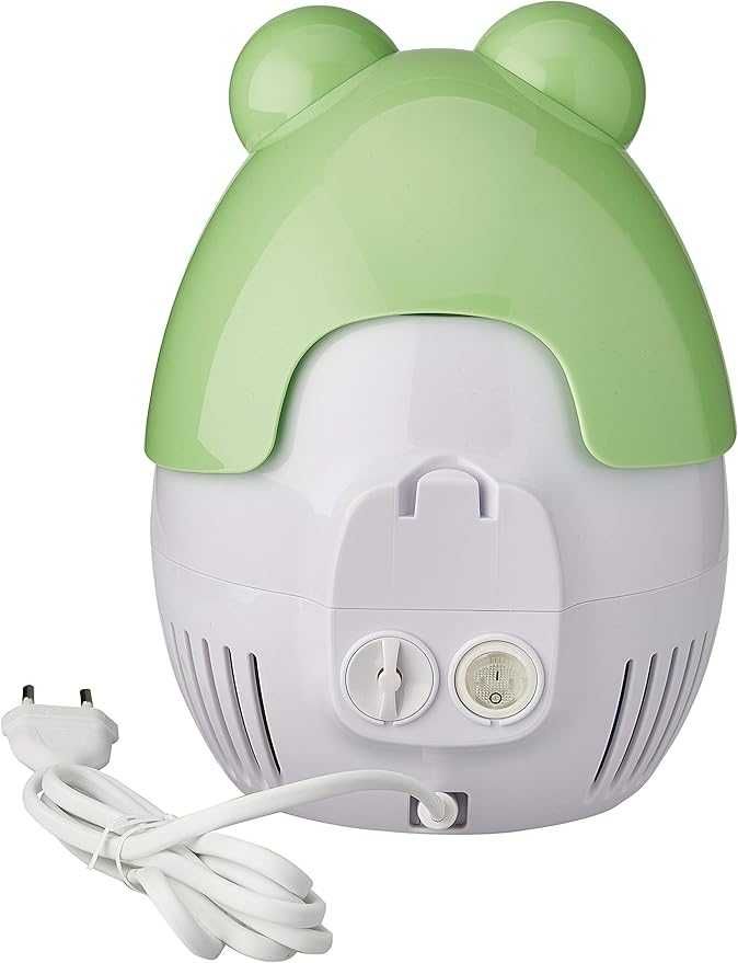 Nebulizator Chicco Żaba 1ml w 5min. ustnik maski dla dzieci NOWE