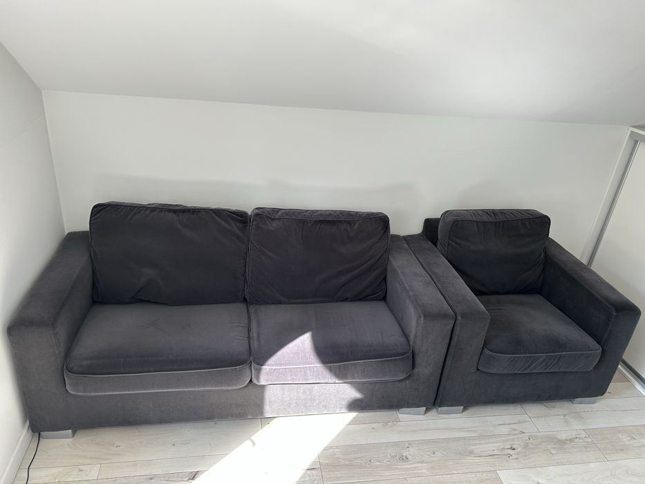 Sofa rozkładana z fotelami kpl 3+1+1