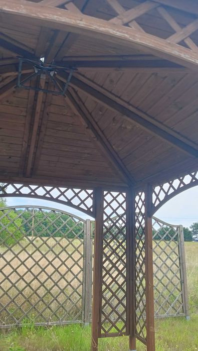 Altana PERGOLA z drewna !! 6 Kątna ALTANKA drewniana z dachem !!