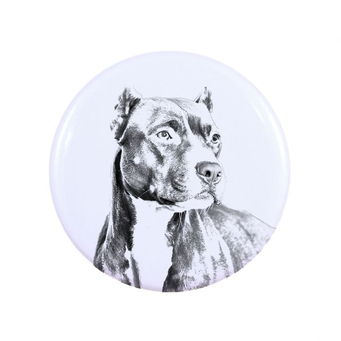 Pitbull Amerykański przypinka z psem duża Art-Dog