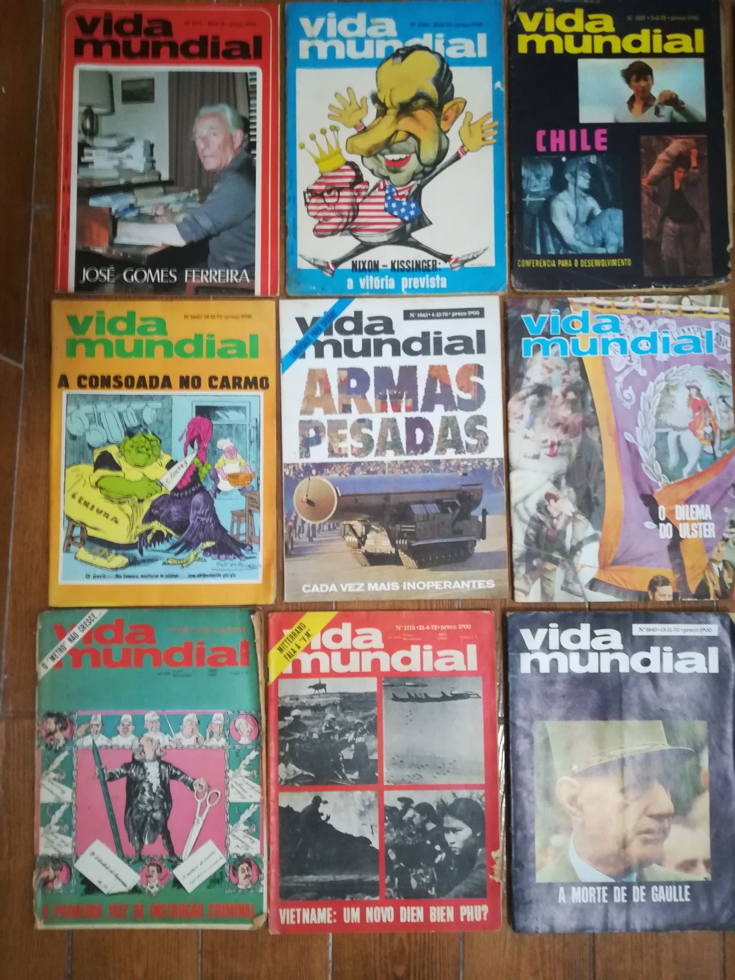 Vida mundial. Anos 60 e 70 (Conjunto de 20 revistas)