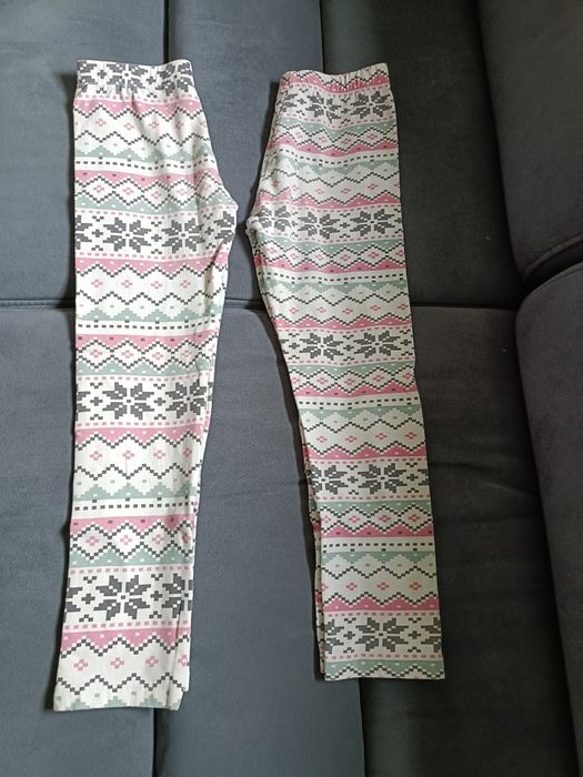 Legginsy r. 128, dla bliźniaczek