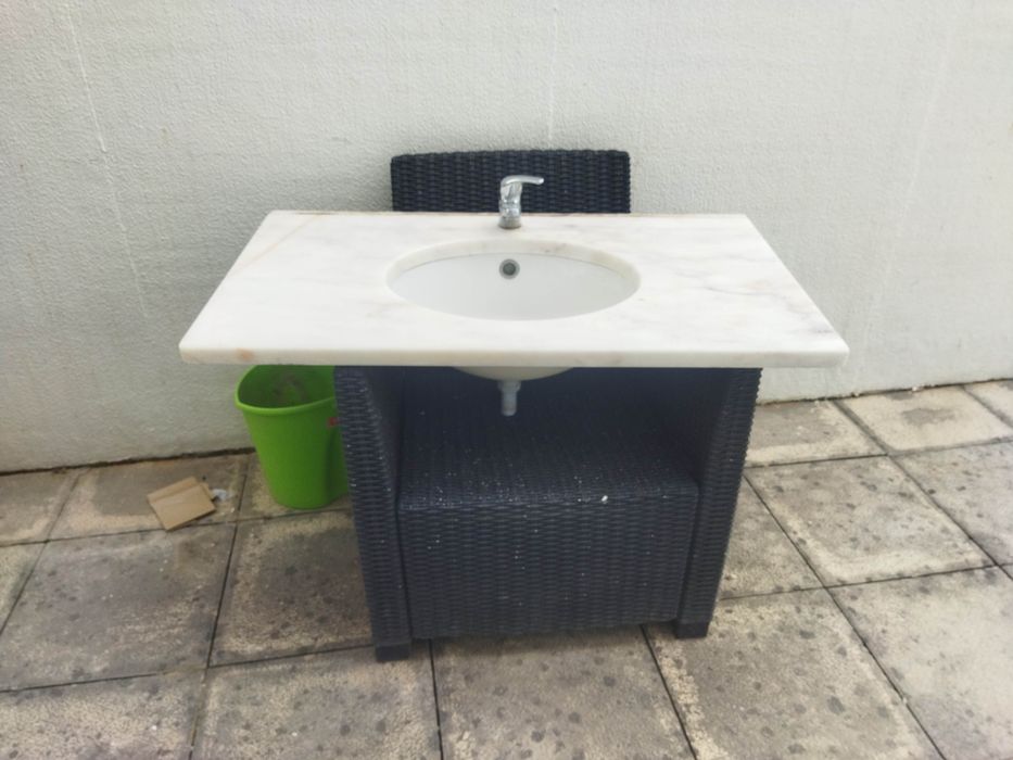 Lavatório para móvel WC em pedra mármore Valadares