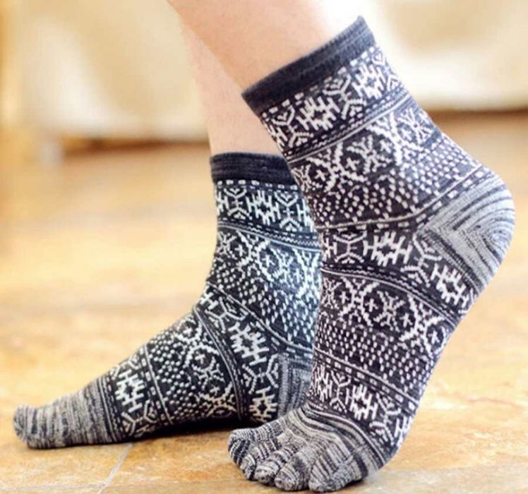 pięćpalców Fivefingers skarpety grube duże zielone