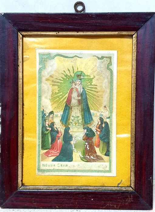 Antigo registo com imagem da Nossa Senhora do Bom Porto