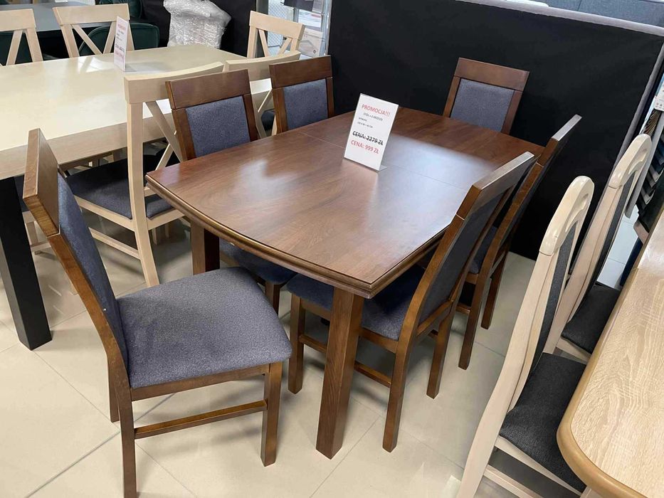 (99WN) Stół rozkładany + 6 krzeseł, okazja 999 zł