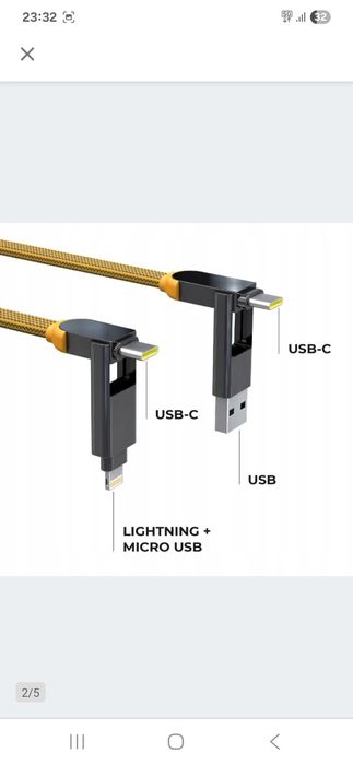 Uniwersalny kabel komórkowy,USB typ C - Lightning 2 m 8465