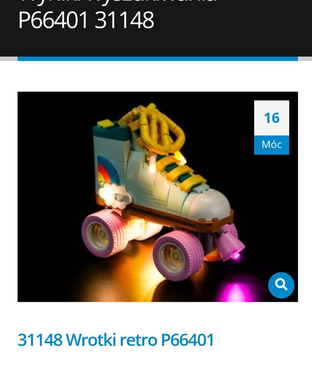 Lego 31148 części wrotki Ledy