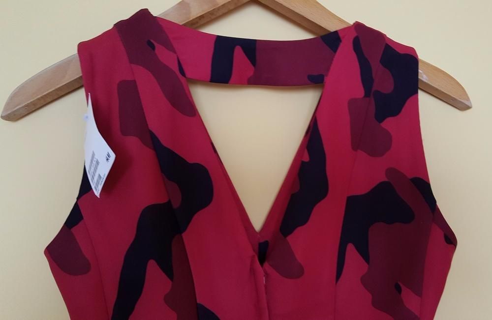 Czerwona moro sukienka H&M 34/36 nowa