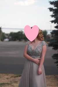 Платье вечернее свадебное, выпускное, бальное р.44-46, рост 160 см
